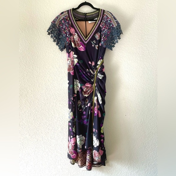 Byron Lars Beauty Mark Floral Midi Dress - Picture 9 of 15